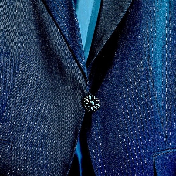 🍁🎉BlackBlazar.ExcellentCondition.Jewel Button.2FrontPockets.12.Feels like Wool - Picture 2 of 11